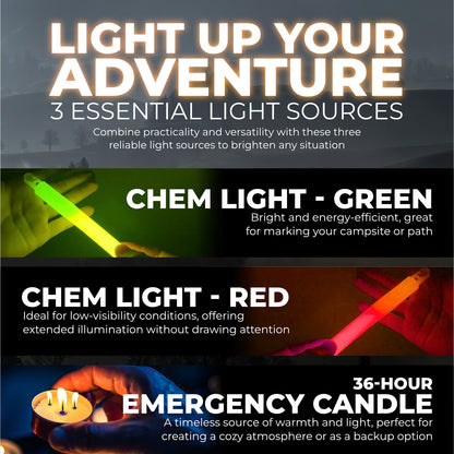 emergency preparedness, salty seabag, light source, glow stick